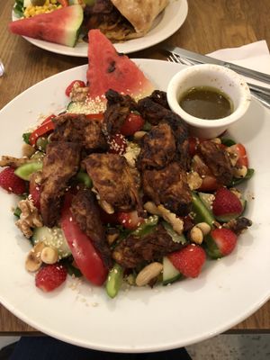 Bbq vegan salad....it was huge! at Mitt Cafe in Stockholm