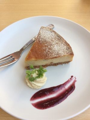 This Cheese Cake is pretty good. at Rota Cafe in Fukuoka