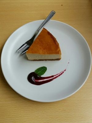 Tofu cheesecake at Rota Cafe in Fukuoka