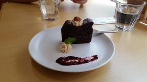 The cake was a thick chocolaty goodness with some berries & cream on the side. Vegan sweets rock~ at Rota Cafe in Fukuoka