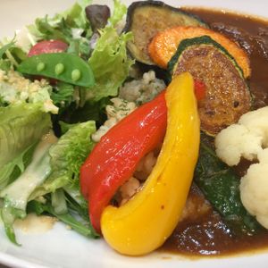 Vegan hash with seasonal veggies!! Tasty~ at Rota Cafe in Fukuoka