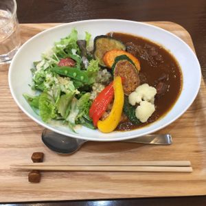 Vegan hash with seasonal veggies!! Tasty~ at Rota Cafe in Fukuoka