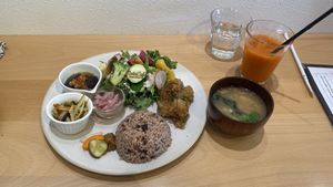 Lunch before it all disappeared  at Rota Cafe in Fukuoka