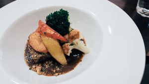 Omakaze lunch main at Rota Cafe in Fukuoka