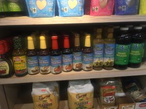coconut seasonings at Nature's Discount in Cole Bay