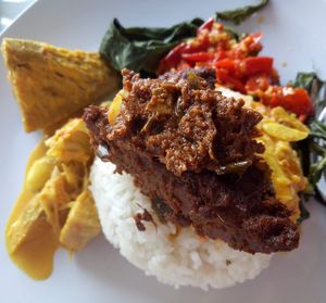 Nasi Padang daging Rendang at Cis Culinary in Medan