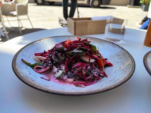 Salad of the day at Fach Juice Shop in Bratislava