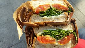 What a sandwich! at Fach Juice Shop in Bratislava