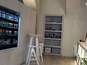 Inside  at Fach Juice Shop in Bratislava