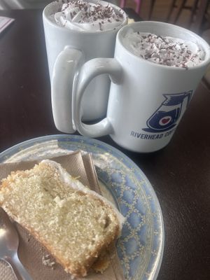 Hot chocolate with oat milkk  at Riverhead Coffee in Grimsby