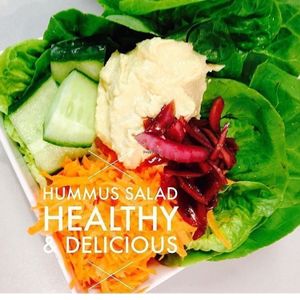 Hummus Salad at Riverhead Coffee in Cleethorpes