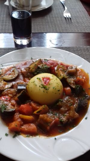 Polenta vegetables at Konoba Bonaca in Zadar