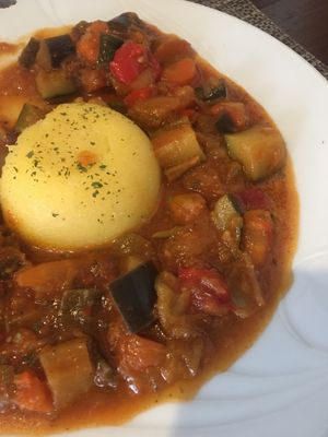 Polenta with vegetables  at Konoba Bonaca in Zadar