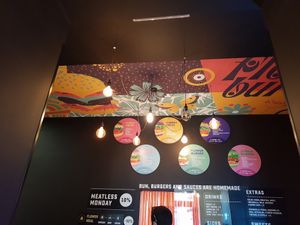 The inside at Flower Burger in Rome