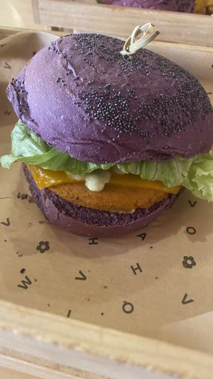 Cheesy burger  at Flower Burger in Rome