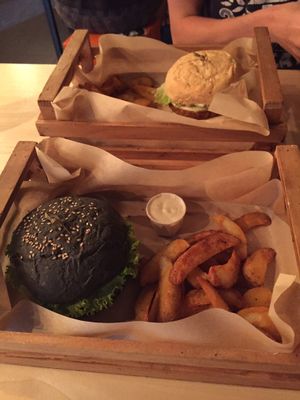 Flower burger and Classic burger  at Flower Burger in Rome