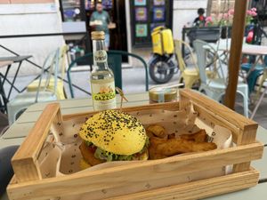 Dinner - yummy   at Flower Burger in Rome