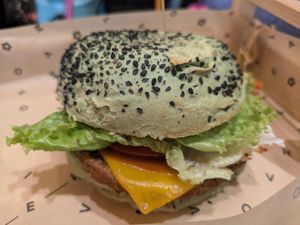 Jungle burger at Flower Burger in Rome