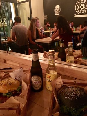 Happy burger at Flower Burger in Rome