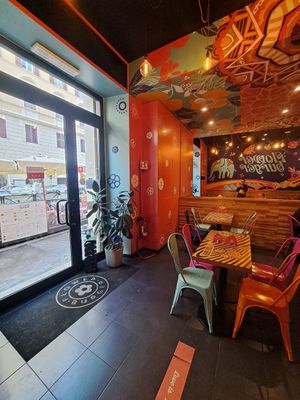 Interior at Flower Burger in Rome