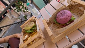 Very good burgers, fries! Also the tiramisu was heavenly! at Flower Burger in Rome