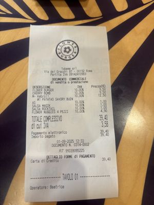   at Flower Burger in Rome