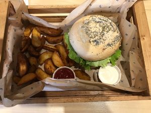Smoky tofu at Flower Burger in Rome