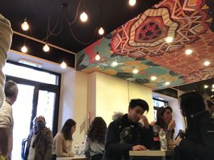 Inside the restaurant. Expect busy. at Flower Burger in Rome