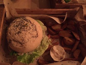 Burger with Fries  at Flower Burger in Rome