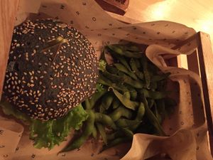 Burger with Edamame  at Flower Burger in Rome