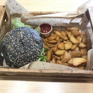 Flower in menu at Flower Burger in Rome