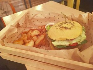 . at Flower Burger in Rome