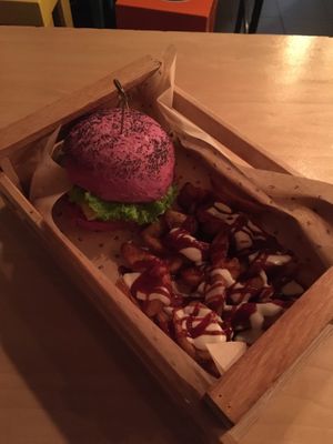 Pink burger ! at Flower Burger in Rome