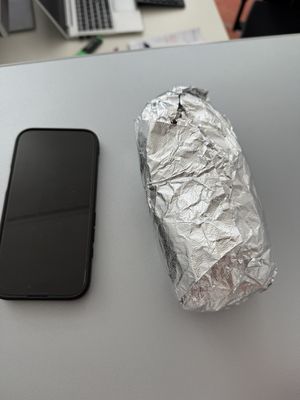 enough for lunch time   at Burreatos in Stuttgart