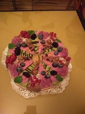 My raw B-day cake! at Simply Vegan in Prievidza