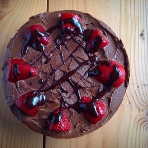 7" Chocolate Nutcheese Cake. 100% dairy free and 100% delicious. at HooRaw Sunshine Coast Vegan + Market in Sechelt