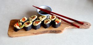 Parsnip rice Nori Roll. at HooRaw Sunshine Coast Vegan + Market in Sechelt