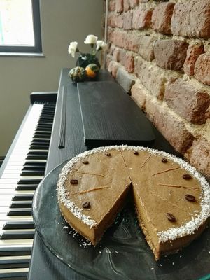 raw cake with coffee and rum at Salted Cafe in Sofia