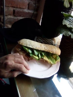 sandwich at Salted Cafe in Sofia