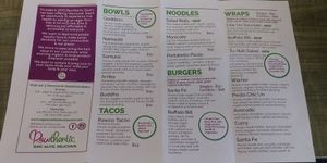Menu front at Rawthentic Eatery in Courtenay