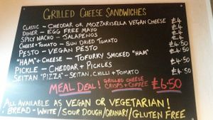 Grilled cheese - veggie and vegan! at Sham City Roasters in Hastings