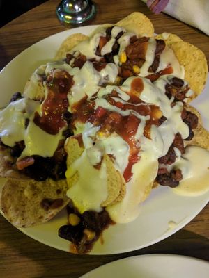 Vegan nachos at The Brisbane Hotel in Hobart