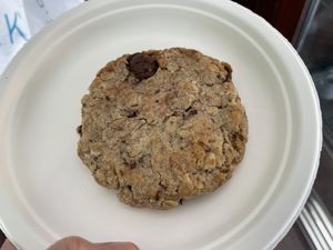 Oatmeal and chocolate chip cookie  at Cookies and Scream - Drayton Park in North London
