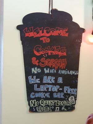 House rules at Cookies and Scream - Drayton Park in North London