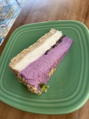 Blueberry cheesecake  at Wild Living Foods in Los Angeles