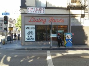outside at Wild Living Foods in Los Angeles