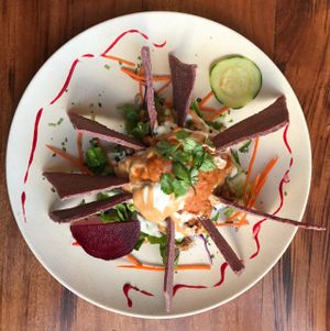 raw nachos! at Wild Living Foods in Los Angeles