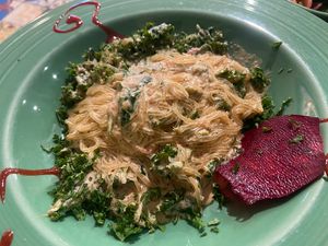  Noodles with jalapeño sauce  at Wild Living Foods in Los Angeles