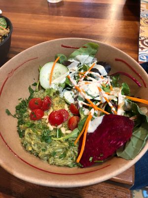 Pesto pasta....really good!  at Wild Living Foods in Los Angeles