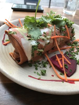 Chile Ralleno Burrito at Wild Living Foods in Los Angeles